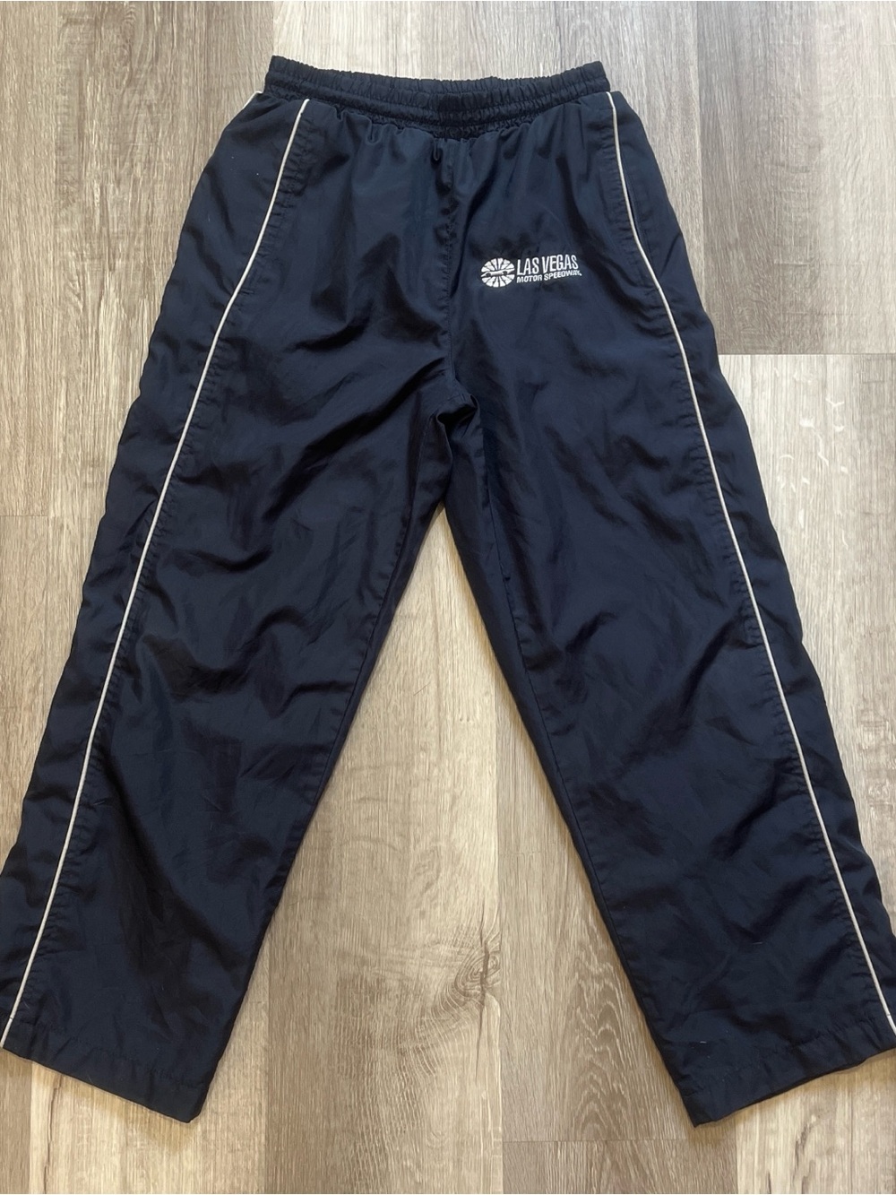 Kids Black Joggers with White Piping - Las Vegas